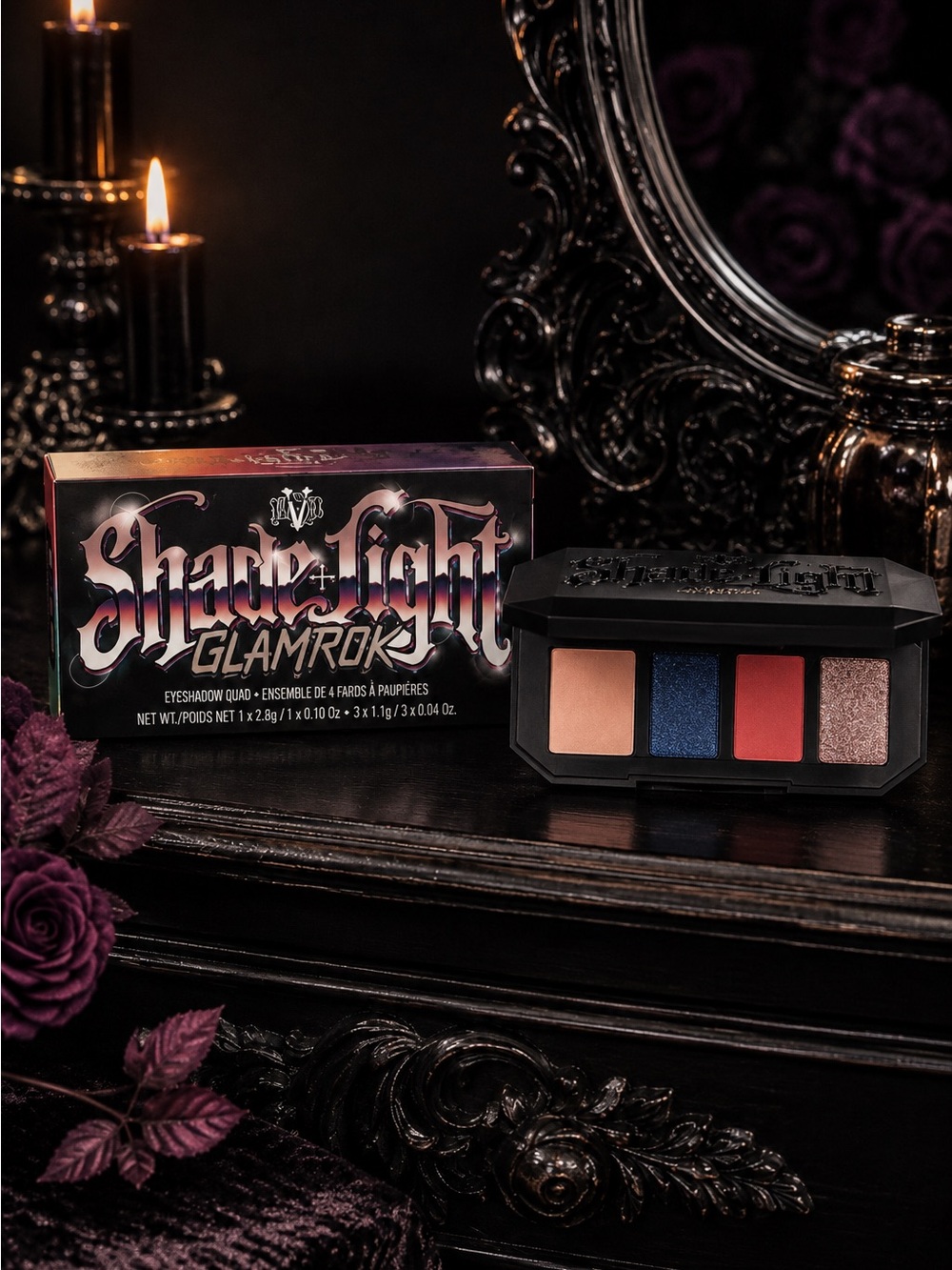 KVD Mini GLAMROK Shade + Light Eyeshadow Quad.NWT